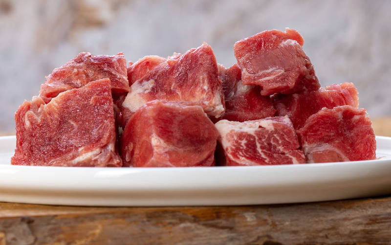 Ziegenfleisch durchwachsen stückig 1kg -Barfgold